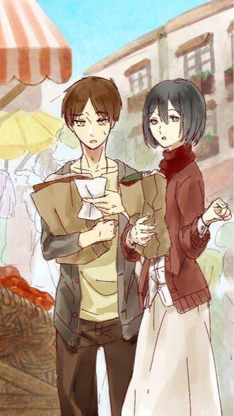 เอเรนและมิคาสะ