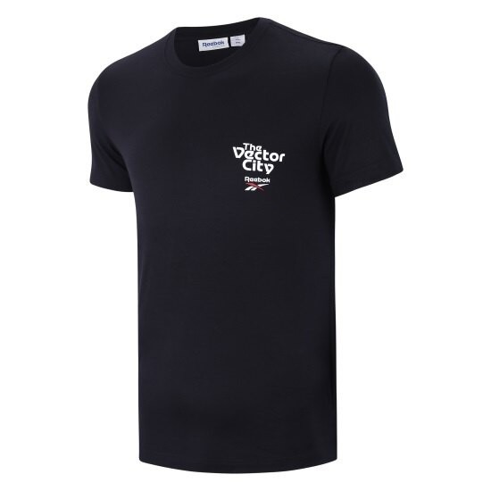 REEBOK CL GN VCT 休閒 圖案 運動 短袖T恤 男款 黑色 FI8800