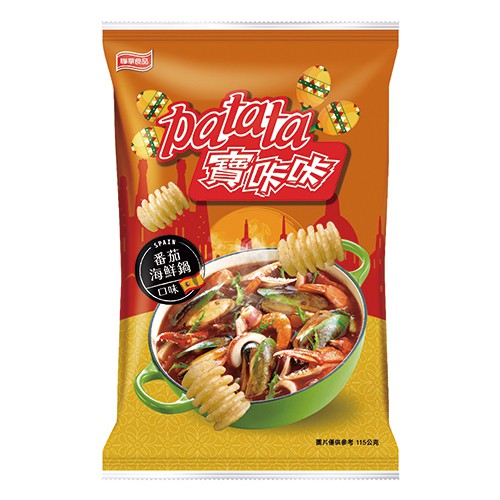 ◆新鮮洋芋製成獨特薯堡造型 ◆鮮香海味茄汁酸甜 搭配辣椒提味 ◆又香又辣的滋味 越吃越過癮 商品名稱 : 寶卡卡番茄海鮮鍋口味115g 品牌 : 寶卡卡 商品種類 : 餅乾 保存方法 : 常溫包存、 