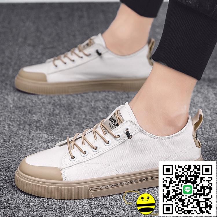 帆布鞋男 2021新款夏天男鞋韓版潮流百搭休閒帆布板鞋黑色夏季透氣布鞋潮鞋【開心小蜜蜂】