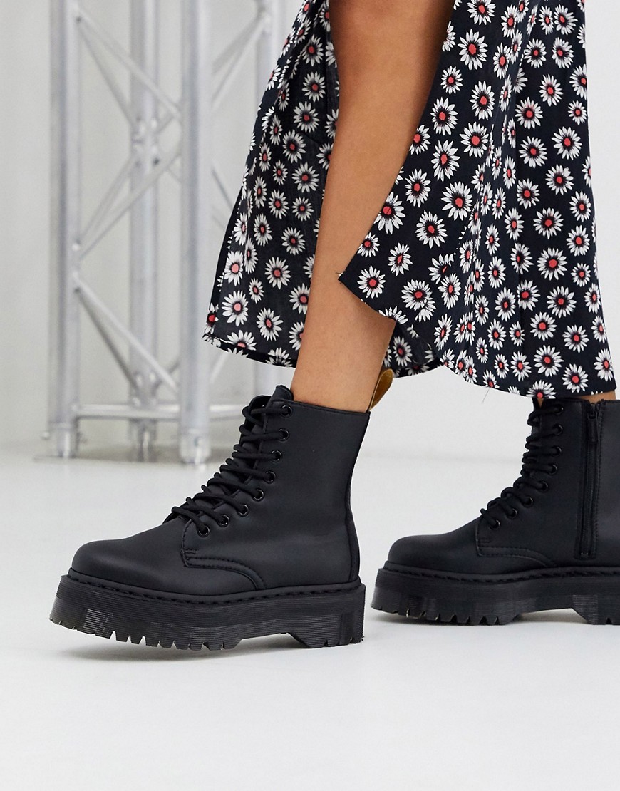 Boots by Dr Martens This item is excluded from promo Lace-up and zip-side fastening Back tab Almond 