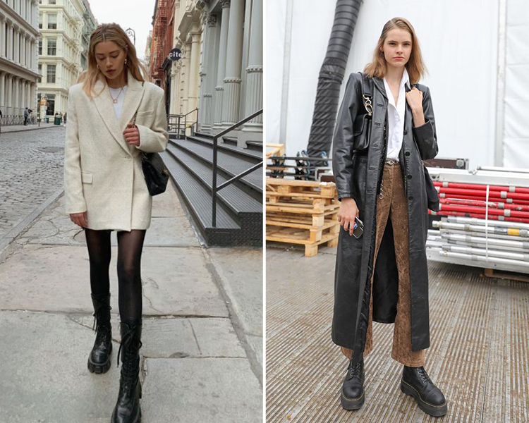 厚底靴 厚底靴穿搭 厚底馬汀靴 厚底綁帶靴