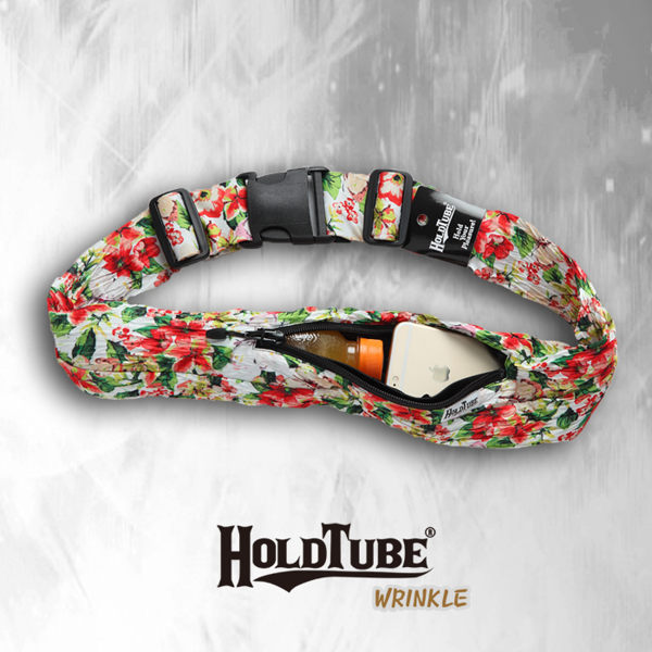 【HOLDTUBE】運動腰帶-單口皺褶袋-柔情花園