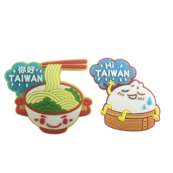 【收藏天地】台灣紀念品＊可愛卡通造型冰箱貼牛肉麵與小籠包-／ 旅遊