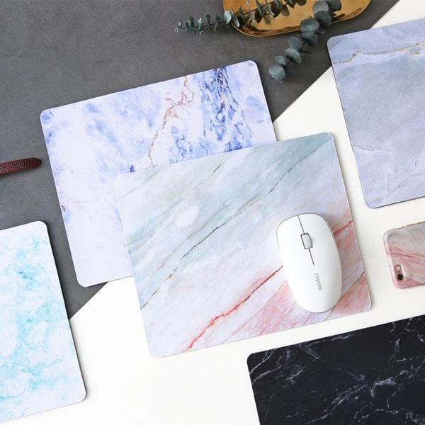 原創大理石紋理鼠標墊加厚防滑筆記本電腦辦公游戲桌墊 魔方數碼館