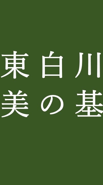 東白川村の美の基準