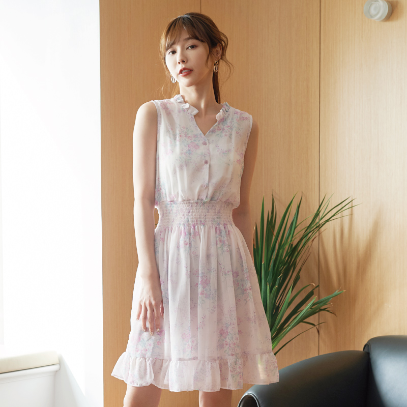 HS 任選2件9折 經典碎花洋裝 氣質粉