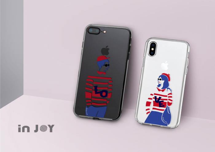 INJOY mall｜簡約文青情侶女生款透明防摔手機殼