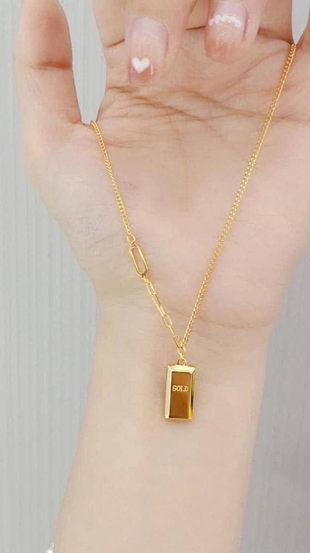 🟥💜 AA036. Natada Ver.14 - สร้อยจี้ทองคำแท่ง