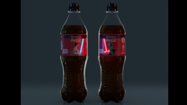 可口可樂星戰特別版瓶身，一按就亮OLED光劍瓶