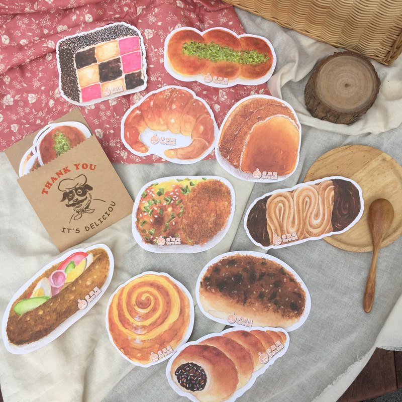 台灣胖，真是棒! 「胖」是麵包的台語， 台灣的麵包很多元，充滿創意，真的很棒~ 造型明信片，很適合寄給國外朋友喔!