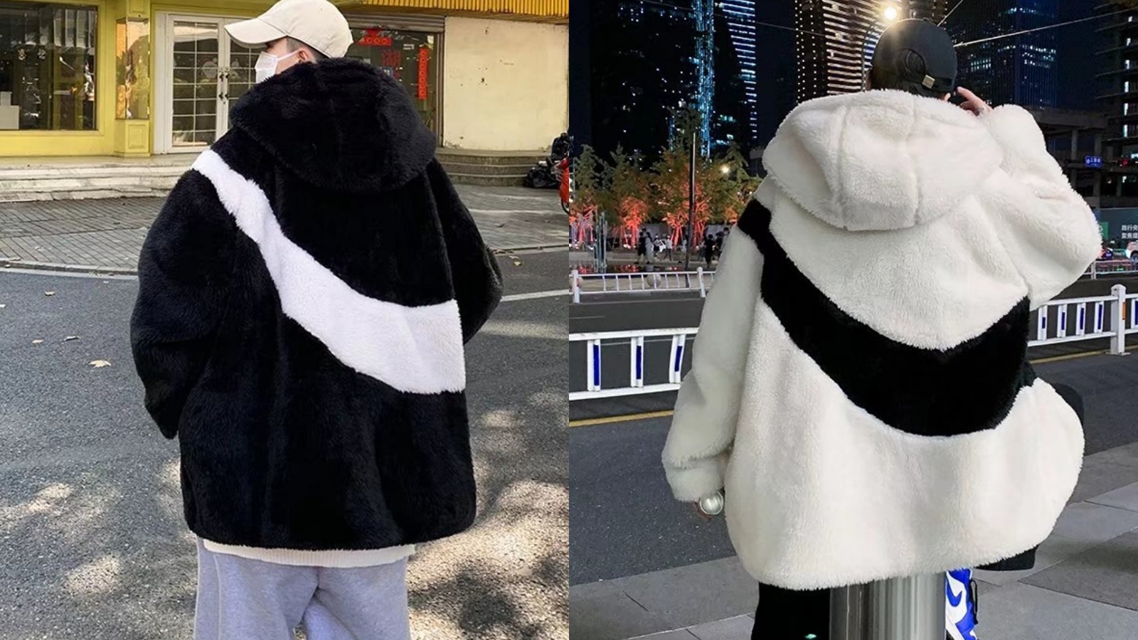 韓國寬鬆復古加厚毛毛外套 毛茸茸泰迪熊毛雙色夾克