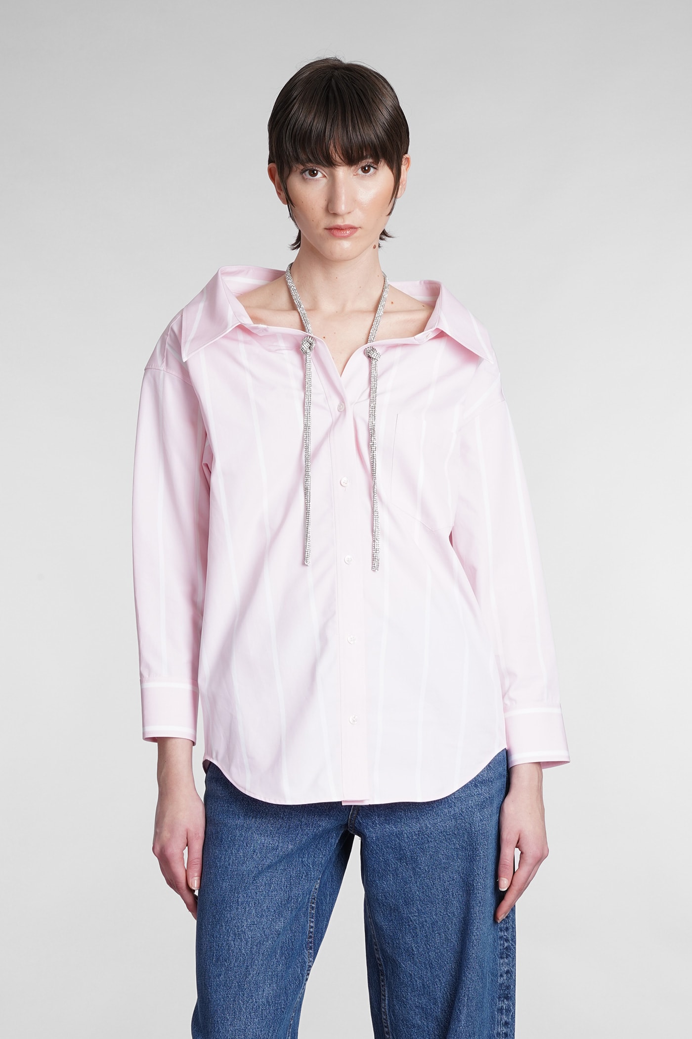 Alexander Wang Shirt In Rose-pink Silk