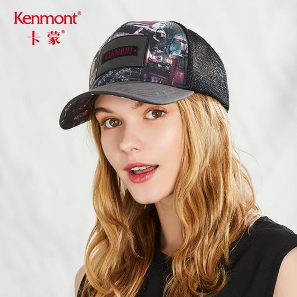 卡蒙帽子女夏變色棒球帽透氣網布戶外防曬帽黑色百搭街頭鴨舌帽潮