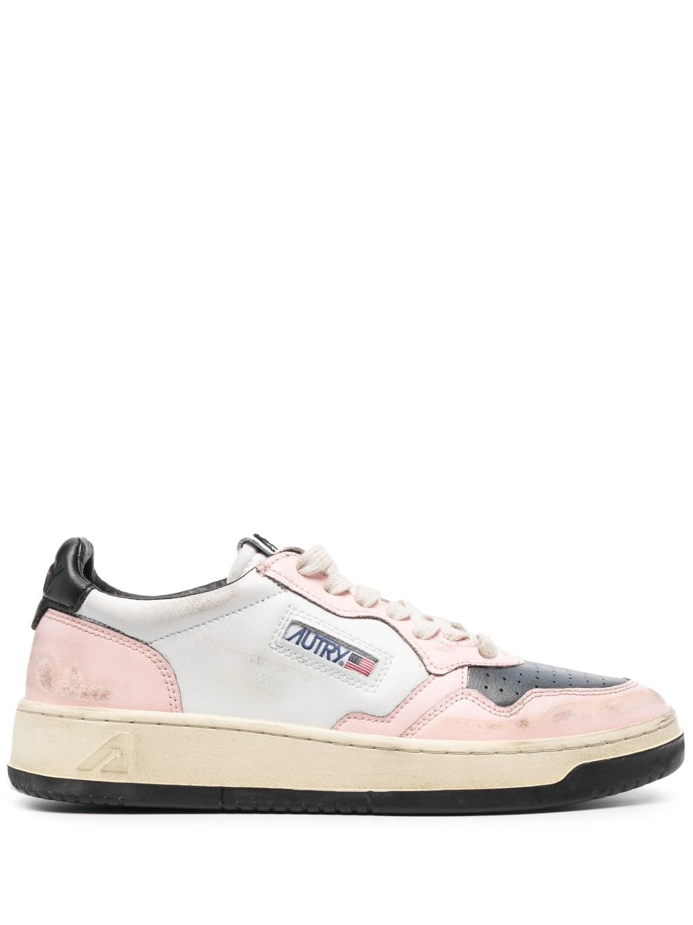 Autry - Medalist low-top sneakers - men - Calf Leather/Rubber/Calf Leather/FabricFabric - 40 - Pink