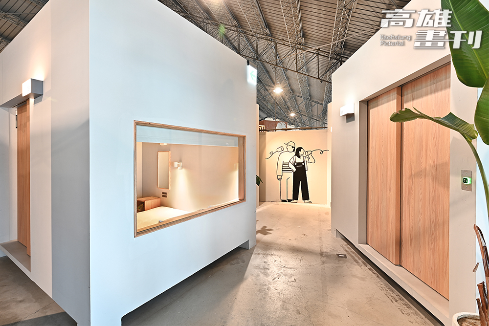 客房採取輕隔間的獨立房型設計共18間，一眼望去猶如錯落的積木盒排列。(攝影/Carter)