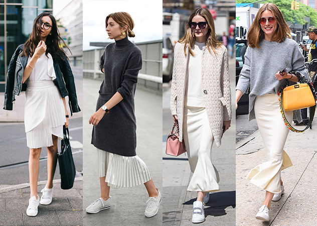 小白鞋秋冬穿搭