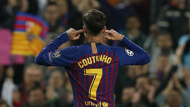 Selebrasi kontroversial gelandang Barcelona, Philippe Coutinho