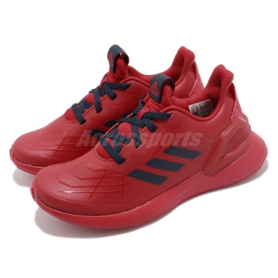 品牌: ADIDAS 型號: G27557 RapidaRun 特點: 愛迪達 漫威系列 蜘蛛人 避震 中童 紅 黑