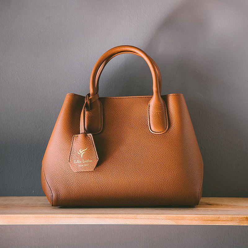 真皮俐落手提肩揹包 X1942 棕