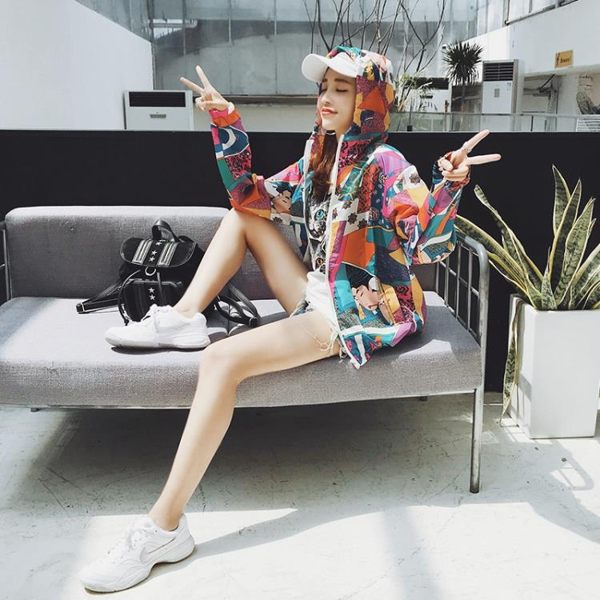 薄外套女防曬衣2018原宿風短款原宿棒球服夏季休閒運動外套小清新