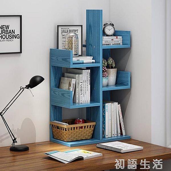 書桌上學生書架簡易用辦公室桌面置物架多層收納宿舍小型書櫃 初語生活