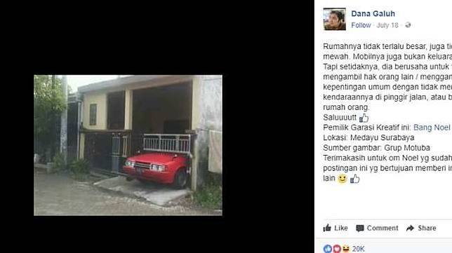 Cara Orang Ini Parkir Mobilnya dalam Rumah Bikin Netizen Salut