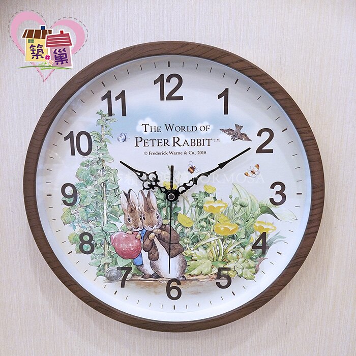 《正版授權》Peter Rabbit 彼得兔班傑明超靜音時鐘 仿木紋框田園鄉村風牆面掛鐘 客廳房間壁鐘 【築巢傢飾】。人氣店家築巢傢飾精品館的【比得兔正版】專區有最棒的商品。快到日本NO.1的Raku