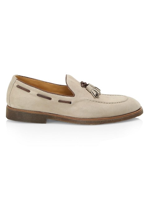 Suede Tassel Loafers