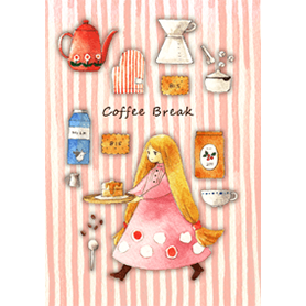 Coffee Break #水彩タッチ