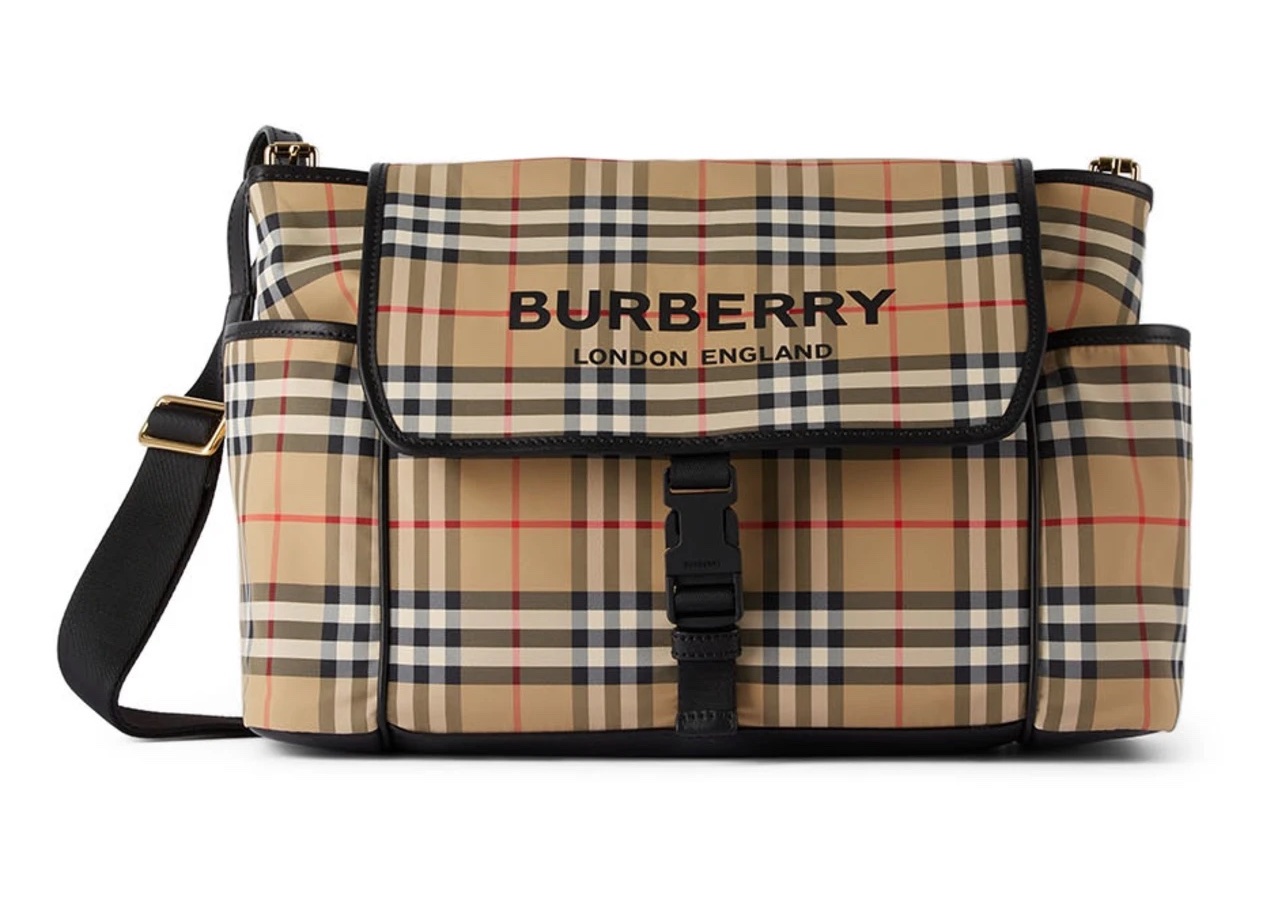 BURBERRY 駝色 Vintage Check 嬰兒換洗包