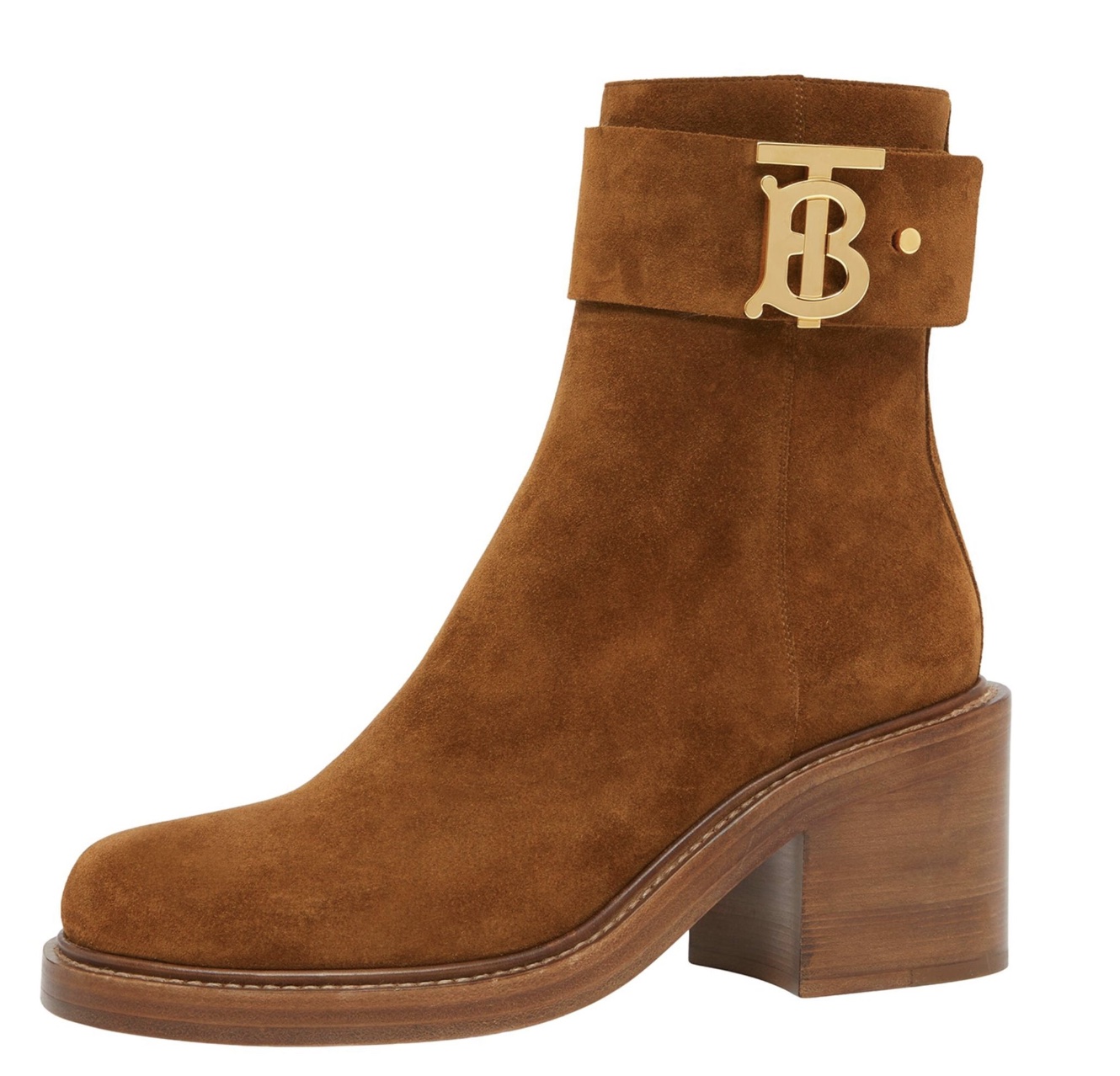 BURBERRY Suede TB Monogram Ankle Boots 65