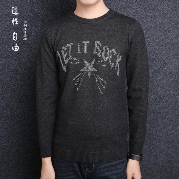 男士秋冬韓版打底衫春裝圓領換季套頭衫衛衣男 潮流男上衣長袖T恤《印象精品》t6565