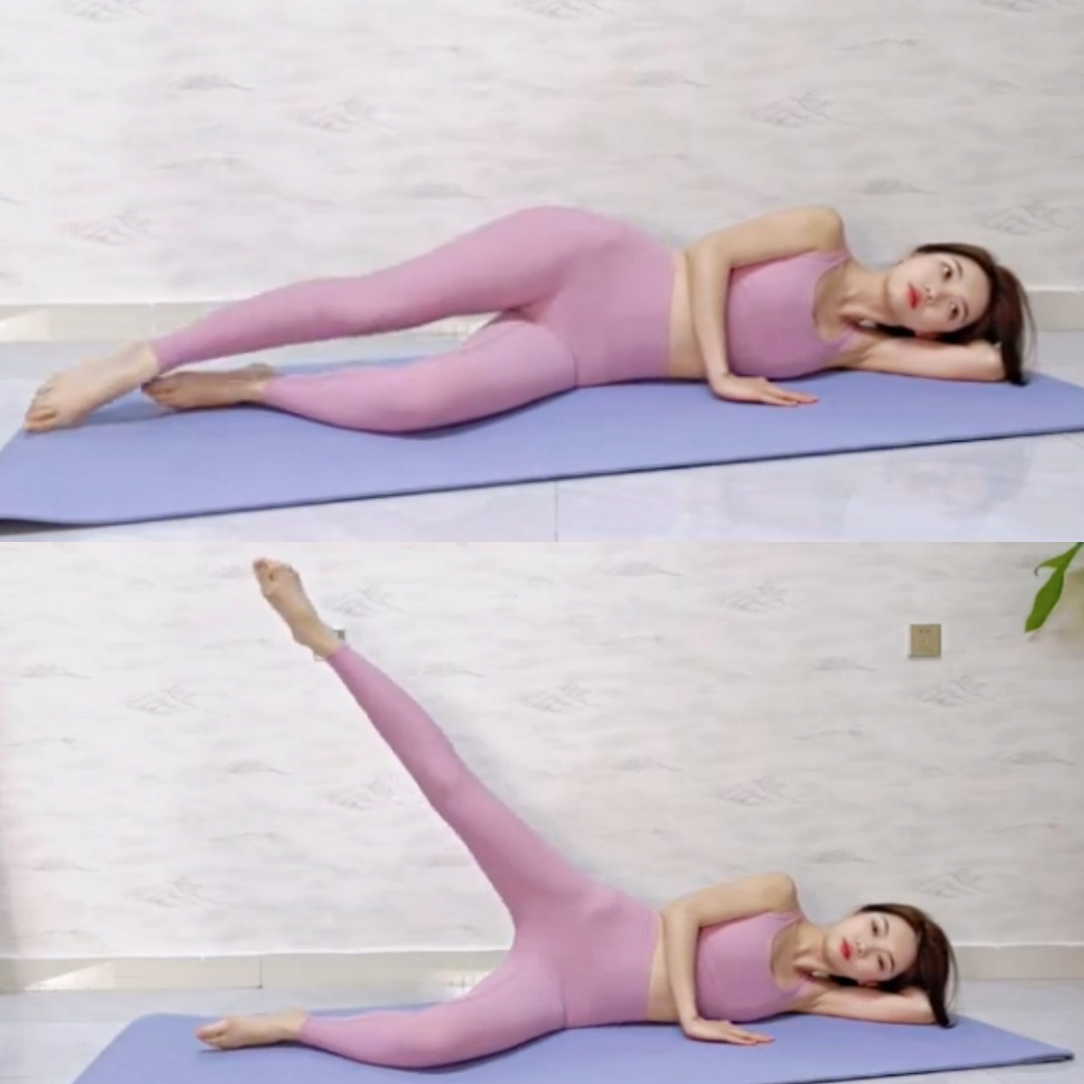 高強度縮臀瘦腿運動2：側臥抬腿