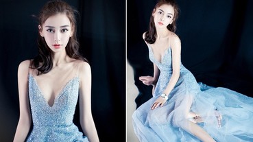 秀雪乳！Angelababy 深V夢幻禮服出席微博之夜！超美尺度大開！