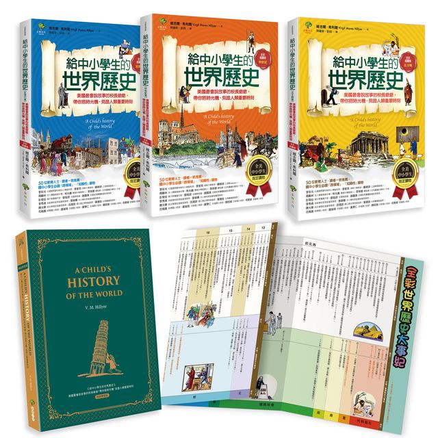 ＊附贈「全彩世界歷史大事紀」西方家庭必備經典兒童歷史書，含全台唯一經典英語學習版跟著美國最會說故事的校長爺爺，一起探索世界的故事吧！全美中小學生指定讀物50位教育人士、讀者一致推薦，國中小學生必讀「跨