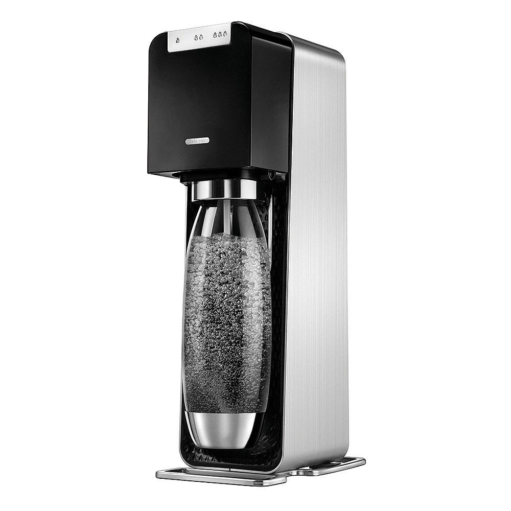 【Sodastream】電動式氣泡水機POWER SOURCE旗艦機(黑)【限量加贈寶特瓶+可樂糖漿】