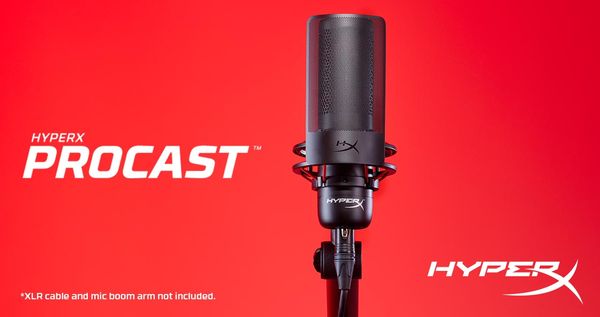 HyperX推首支XLR專業級電容麥克風ProCast，同步祭出年終優惠最低四折起