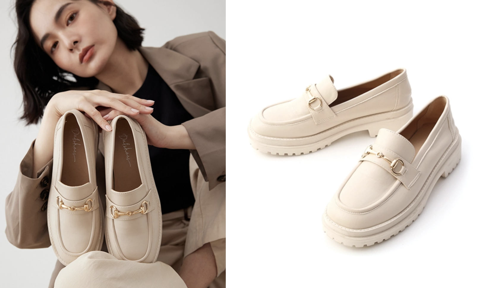 鬆糕底馬銜釦樂福鞋