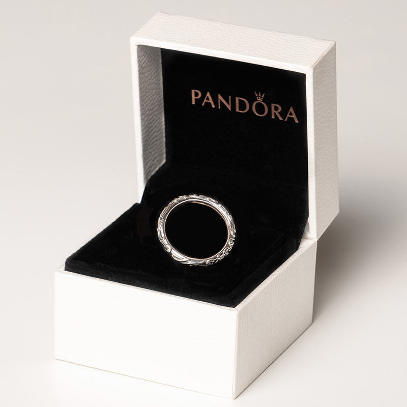 潘多拉官網Pandora⒙正品貴族魅力情侶對戒925銀復古戒指女197690