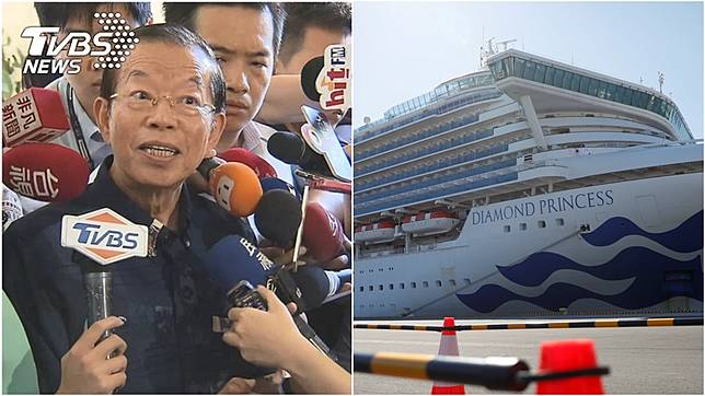 駐日代表謝長廷發文透露受困鑽石公主號台人心聲。(圖／TVBS資料照、達志影像路透社)