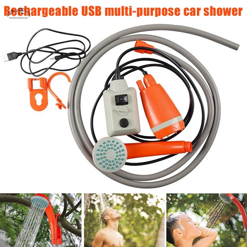 凱銳達 充電式USB 戶外淋浴器 汽車 車載 12V電動 電動沖水器 可擕式 海邊 溪邊 戶外用蓮蓬頭 露營配備 洗澡