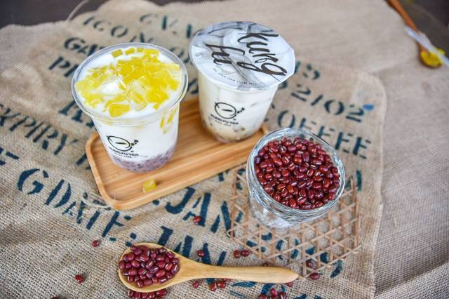 手作功夫茶-紅豆粉粿鮮奶