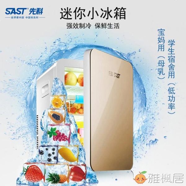 12L迷你車載小冰箱制冷車家兩用化妝品學生宿舍便捷式冷暖箱 220V 雅楓居