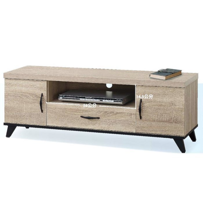 【石川家居】EF-261-1 泰豐4尺電視櫃_橡木色 台北到高雄滿三千搭配車趟免運