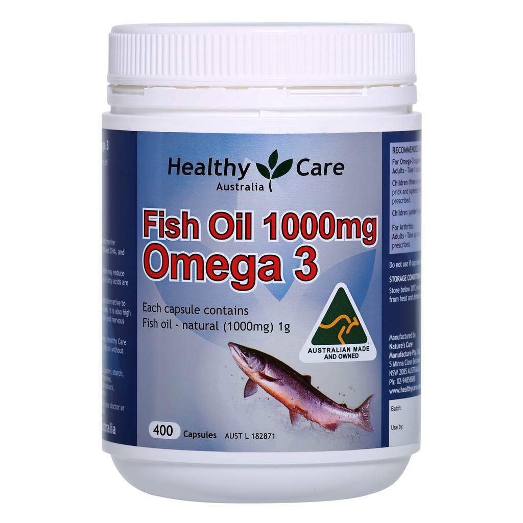 Healthy Care澳洲魚油膠囊 1000mg/400粒1瓶 Nature’s Care【澳洲晶艷】
