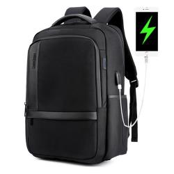 PUSH! 商務旅遊箱包用品防潑水抗震雙肩背包電腦包商務包3C包旅遊包學生包男背包U51黑色