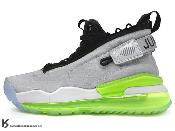 2019 全新緩震舒適體驗 時尚休閒鞋 NIKE JORDAN PROTO-MAX 720 高筒 灰黑 螢光綠 最大氣室 飛人 AJ 1 概念 AIR (BQ6623-007) 0719