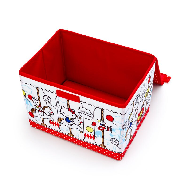 【積文館】可折疊收納箱 日本進口 凱蒂貓 HelloKitty 收納籃 整理箱(28*20cm)