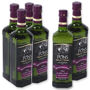 本組合包含 西班牙 龐世 PONS 精選葡萄籽油 750ml (單品SKU_ 016011512) x6 西班牙領導油品的品牌 - GRUP PONS 龐世 所推出的 葡萄籽油產品 (GRAPESEE